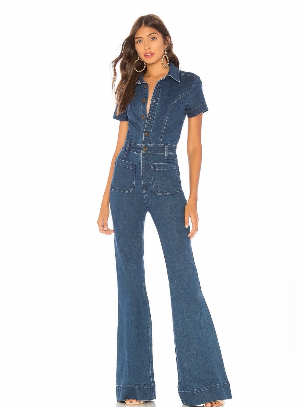 Show Me Your MuMu Dark Blue Denim Jumpsuit